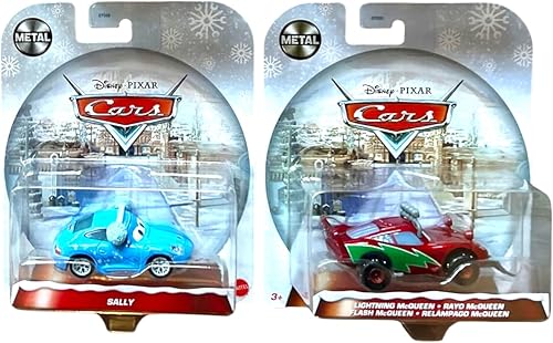 Miniatura 2 de Mattel Disney Pixar Cars Holiday Christmas Edición Especial Invierno Series Juego de 5 vehículos fundidos a presión de GYD55-963C