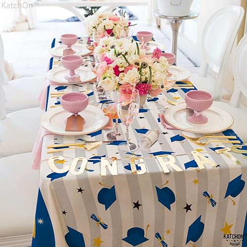 Miniatura 7 de 3 piezas, manteles de graduación, plástico, 108 x 54 pulgadas, mantel de mesa para fiesta de graduación, mantel de graduación de felicitaciones,