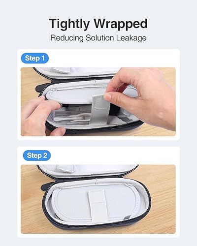 Miniatura 7 de Luxtude Funda para lentes de contacto, bonitos lentes y estuche de contacto 2 en 1, espejo y pinzas incorporados y botella de solución para lentes