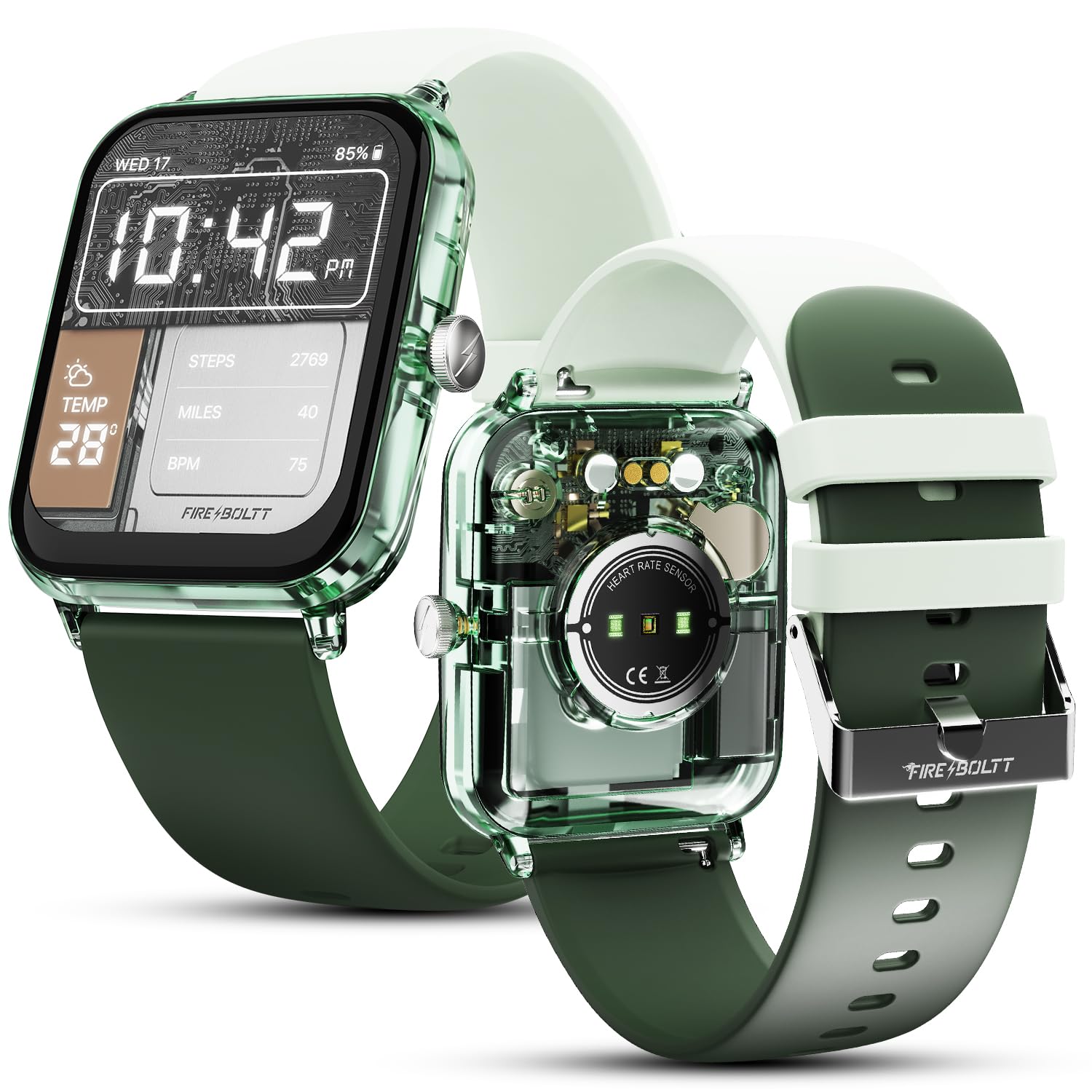 Fire-Boltt Ninja Phantom Smart Watch 1.83” Display, Transparent Clear Body Design, Bluetooth Calling, 120+ Sports Modes, Voice Assistant, AI Outfit Watch Face Smartwatch for Men & Women Stealth White — Amazon image 19