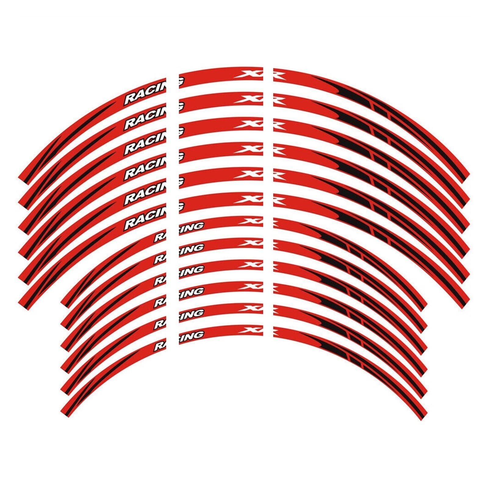 Hub Decals Rim for XR 350R 400R 500R 600R XR650L 650LL 650R Rim Wheels Sticker Decal Reflective Stripe Tape(Red 1)