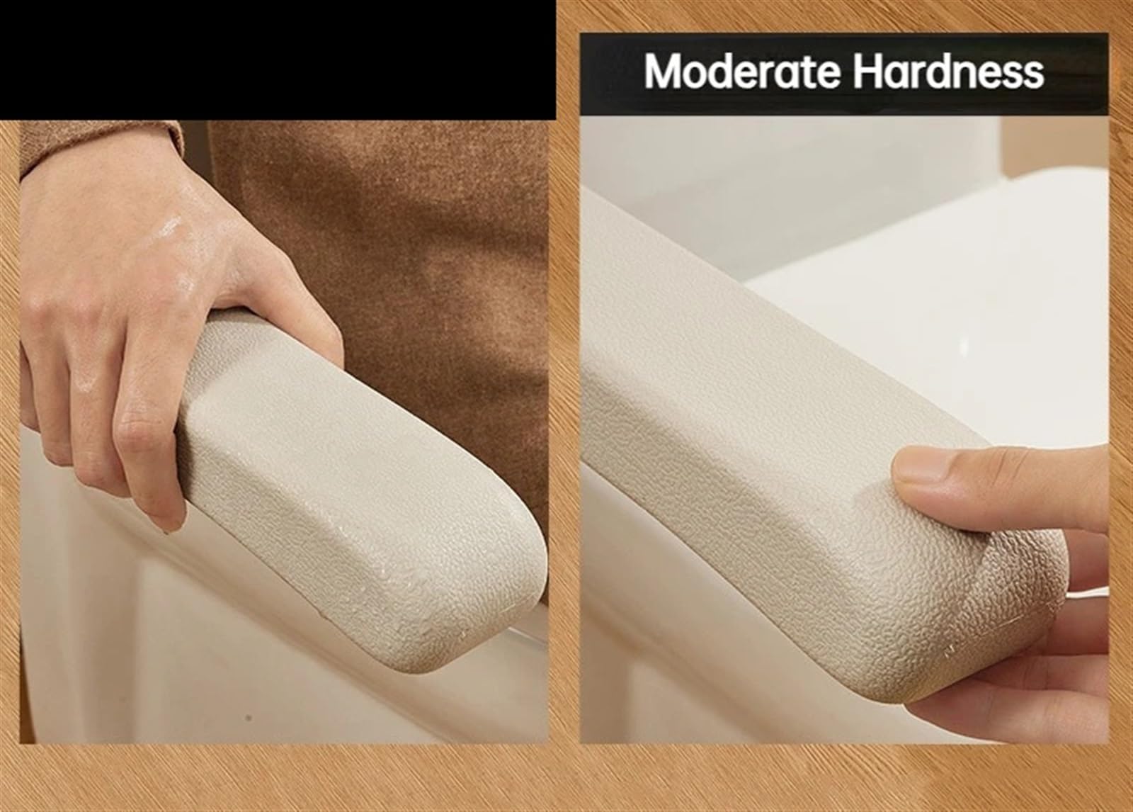 Barra abatible baño Mango Plegable de 24 Pulgadas, Agarre Inodoro Grueso Antideslizante Seguridad montado en la Pared for Herramienta Asistente Superior Amarillo