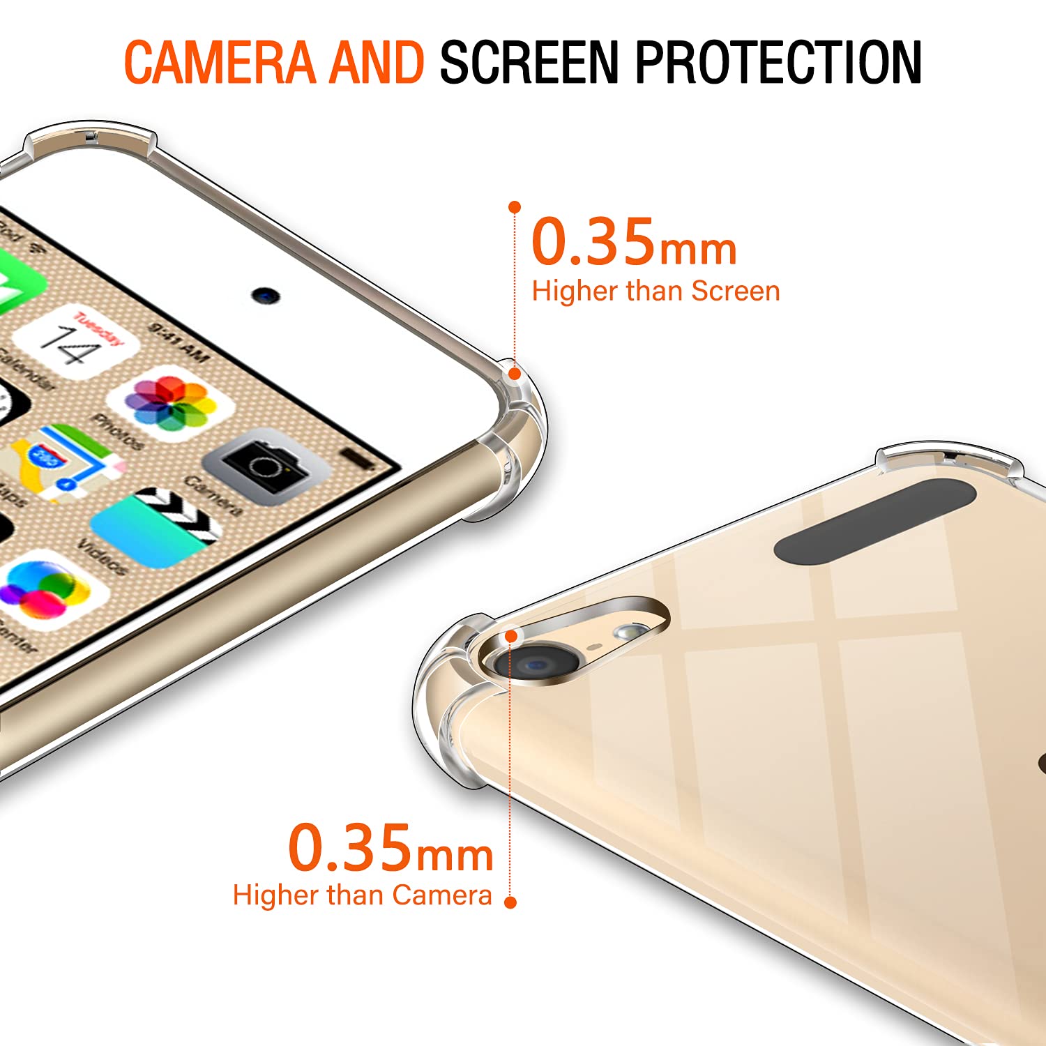 Kwmobile Custodia Compatibile Con Apple IPod Touch 6G / 7G (6a E 7a Generazione) In Silicone TPU - Back-Case Protezione Posteriore Trasparente - Foto 2