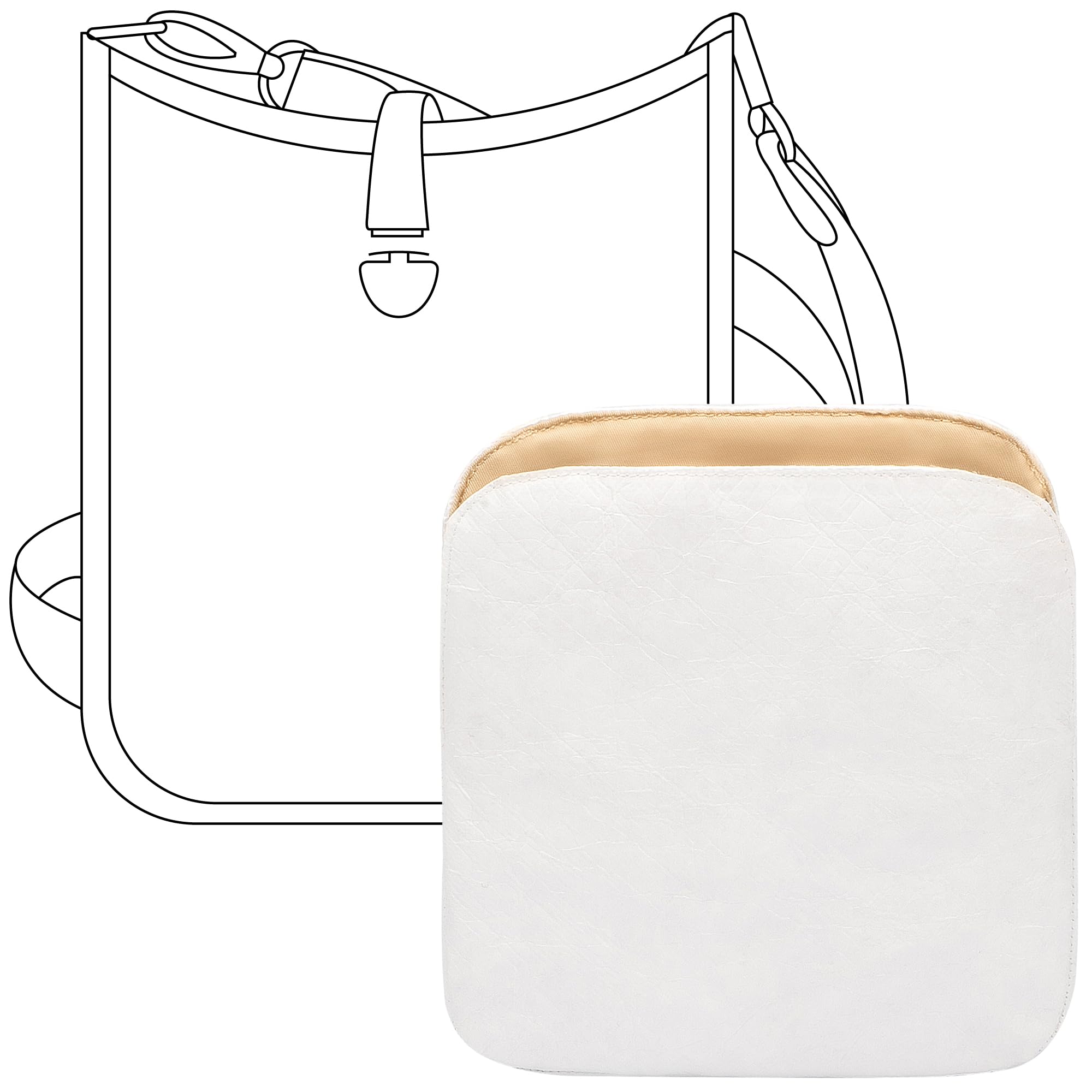FANJI Project Tote Bag Organizer Insert for HERMES Evelyne16 Custom Fit Inside Premium Vanile Lightweight WaterResistant Purse Insert