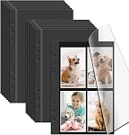 Scrapbook Photo Album 100 Pages, 60 Pages Self Adhesive+40 Pages Kraft Paper DIY Photo Book for 2x3 3x5 4x6 5x7 Pictures, Leather Memory Book for Wedding Baby Family Travel Birthday Christmas