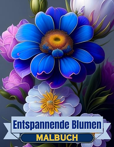 Entspannendes Blumen: Ein Bezauberndes Ausmalbuch für Jugendliche, Erwachsene oder Senioren mit Wunderschöne und Einfache Florale Designs für Achtsamkeit, Entspannung und Stressabbau