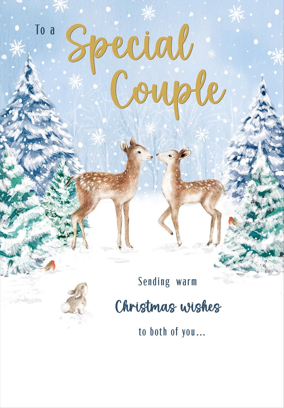 Special Couple Christmas Card. 9x6 Inches (23x15cm)