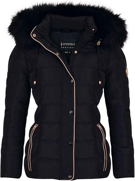 Spindle Ladies Premium Quality Hooded Short Fur Parka