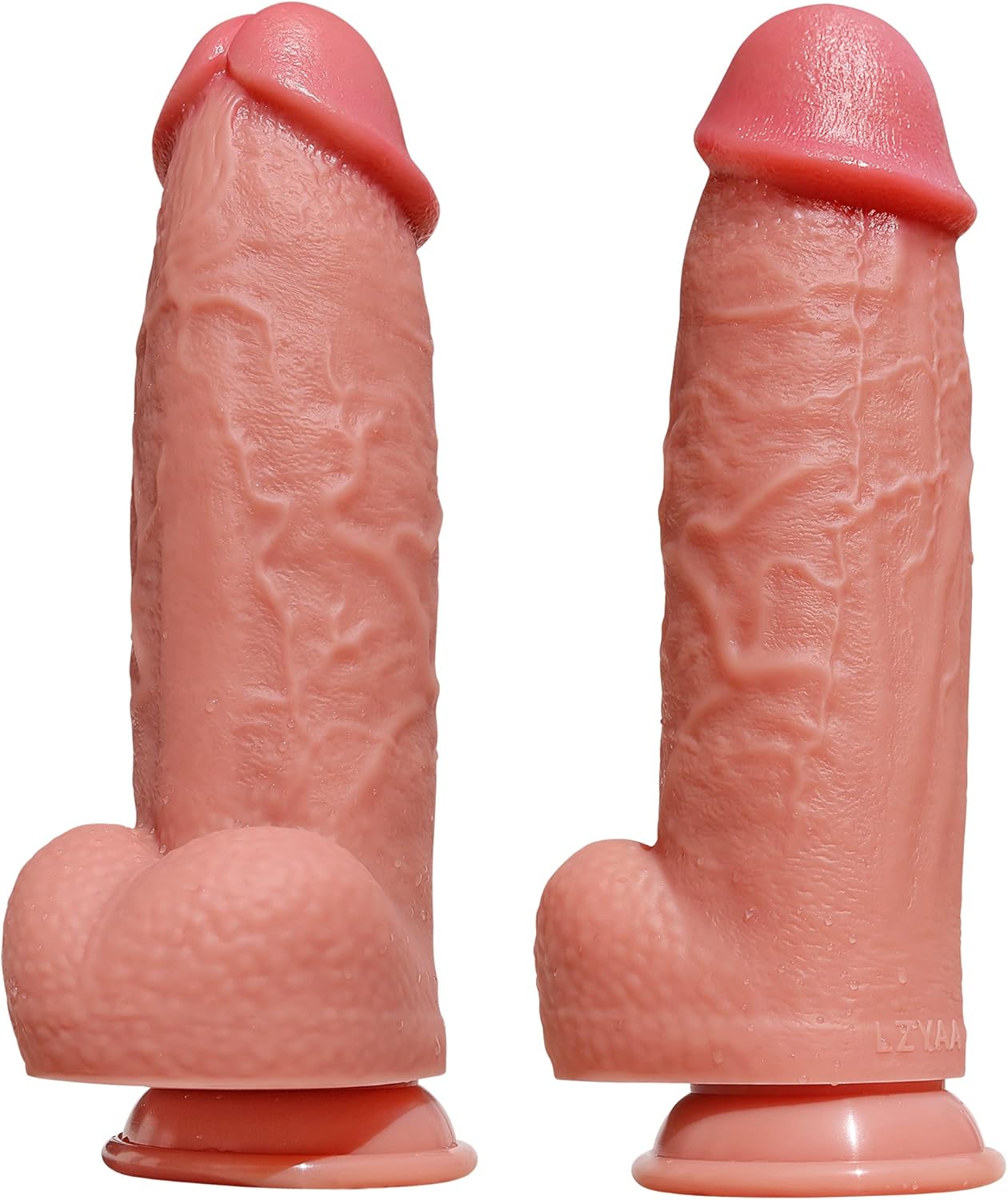 XXXL Realistic Dildo 3.1 Inch Diameter Double Layer Design 12 Inch Long Huge Thick Penis Silicone Material Big Dick Cock Adult Sex Toy Strong Suction Cup 2 Balls for Experienced Women