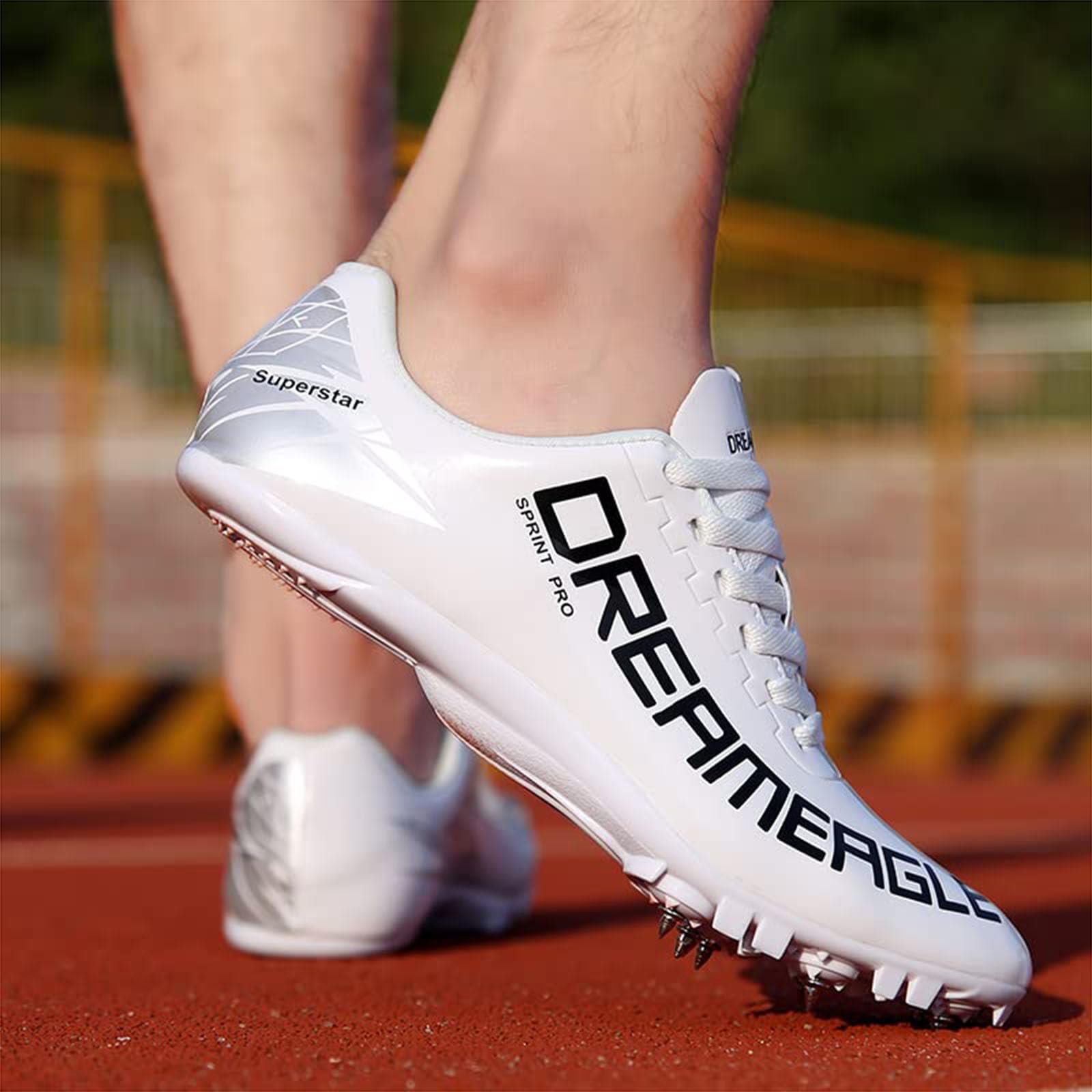 Scarpe Chiodate da Corsa, Scarpe da Atletica Unisex con 8 Chiodi, Scarpe Sportive per Giovani Antiscivolo con Punte E Sprint Uomo Donna E Bambino, per La Corsa Sprint,004,41
