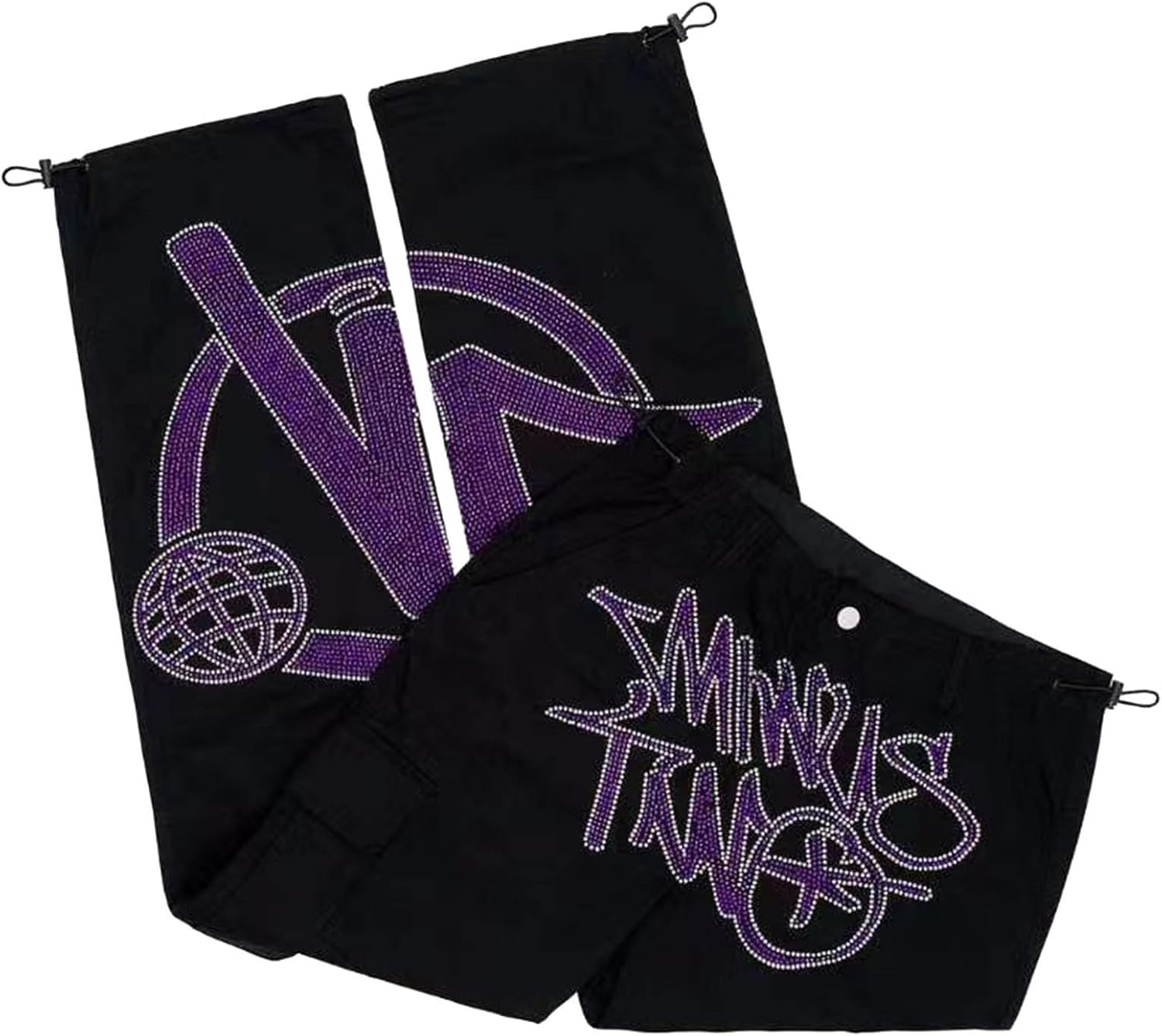 Minus Two Cargo Y2K Men's Rhinestone Vintage Cargo Jogging Bottoms