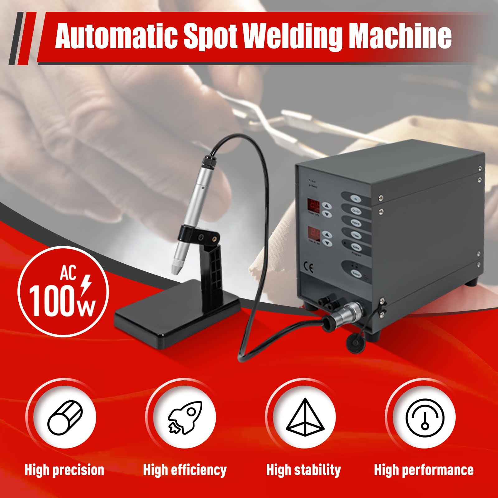 Máquina automática de soldadura por puntos, máquina de soldadura por arco de argón de pulso máquina de soldadura automática, máquina de soldadura de joyas, herramienta de reparación de joyas