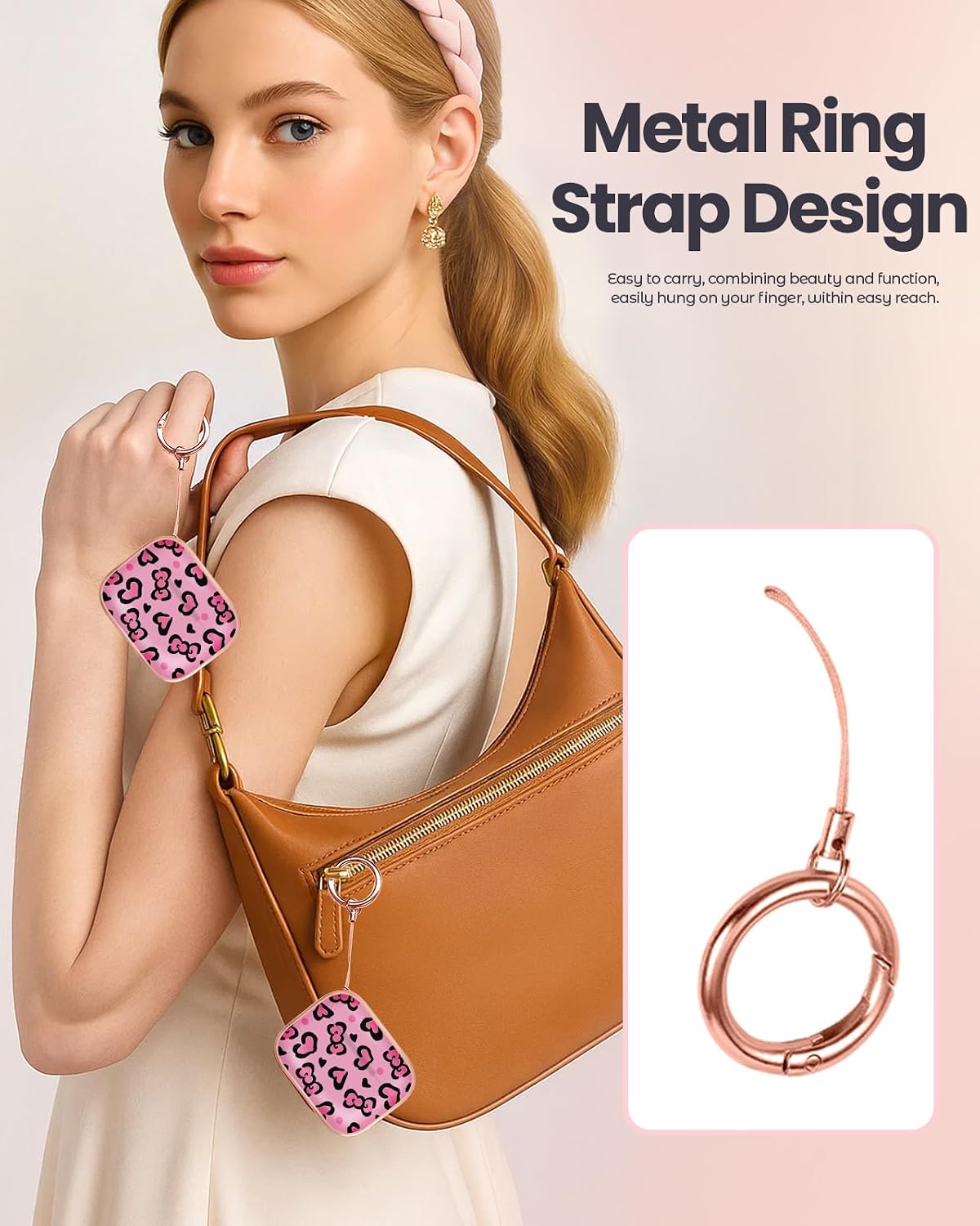 for AirPods Pro 3 Case with Safety Lock for Women, Leopard