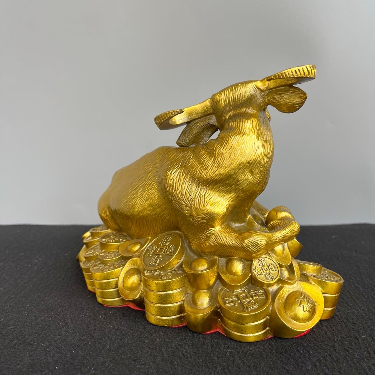 Brass Money Bull Wangcai Bull Bull Market Yuanbao Coin Base Amass Wealth Ornaments Town House