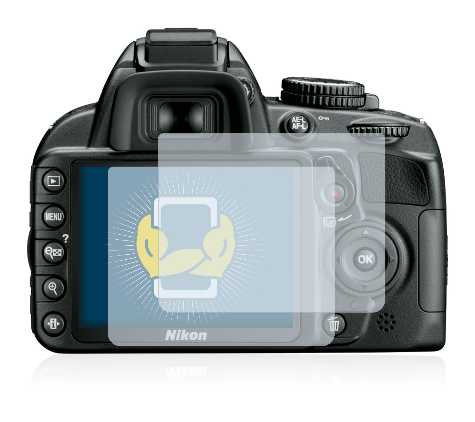 Protection écran Brotect Pour Nikon D3500 / D3300 - 2 Films Ultra-clairs, Anti-rayures, Anti-empreintes