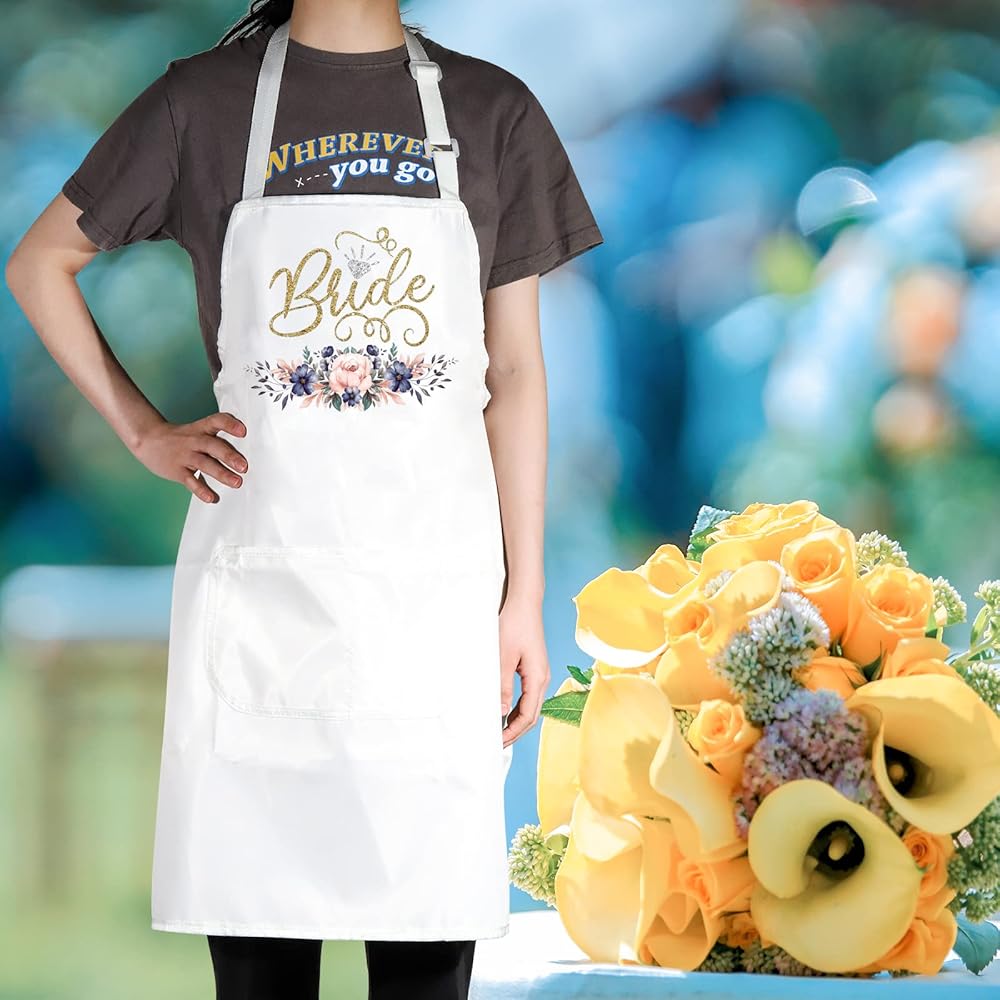 Personalised Wedding Apron Bride Wedding Apron Rustic