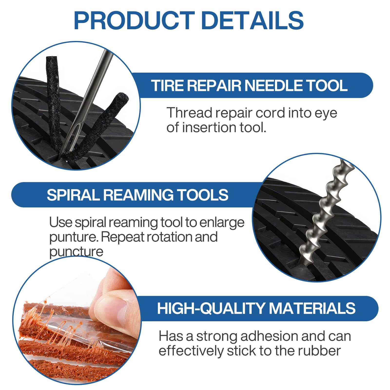 Kit Riparazione Pneumatici GADLANE 26 Pezzi - Per Auto, Moto, ATV, Emergenza Forature - Foto 8