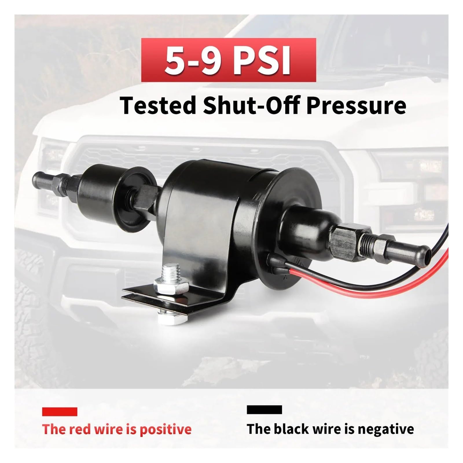 Elektrische Inline Kraftstoffpumpe Für Buick 12V Elektrische Kraftstoffpumpe Niederdruck 5-9PSI Benzin Diesel Für Holley Universal
