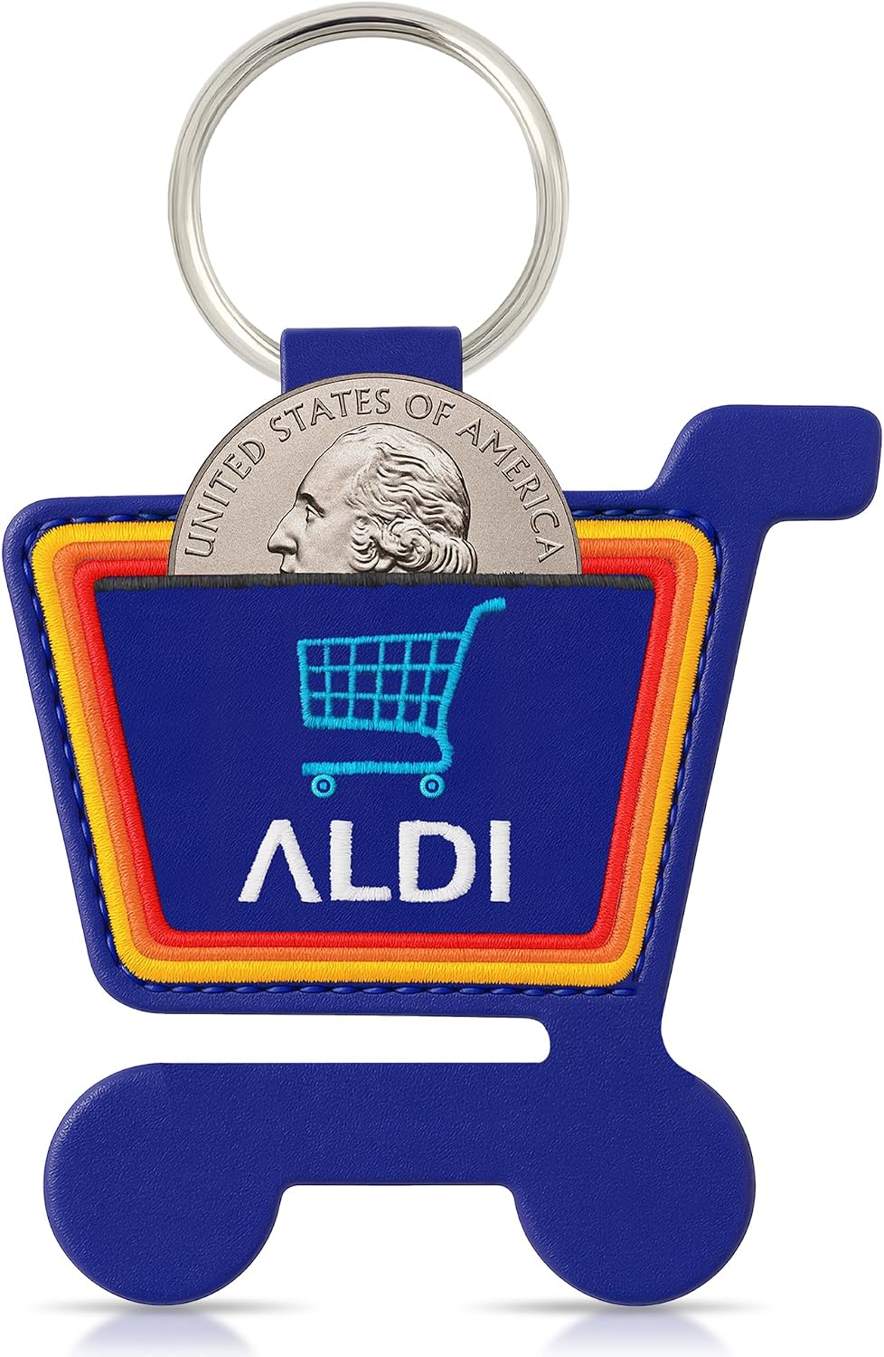 Aldi Quarter Keychain Holder – Key Ring Aldi Quarter Holder Keychain for Shopping Cart – Coin Keeper –
