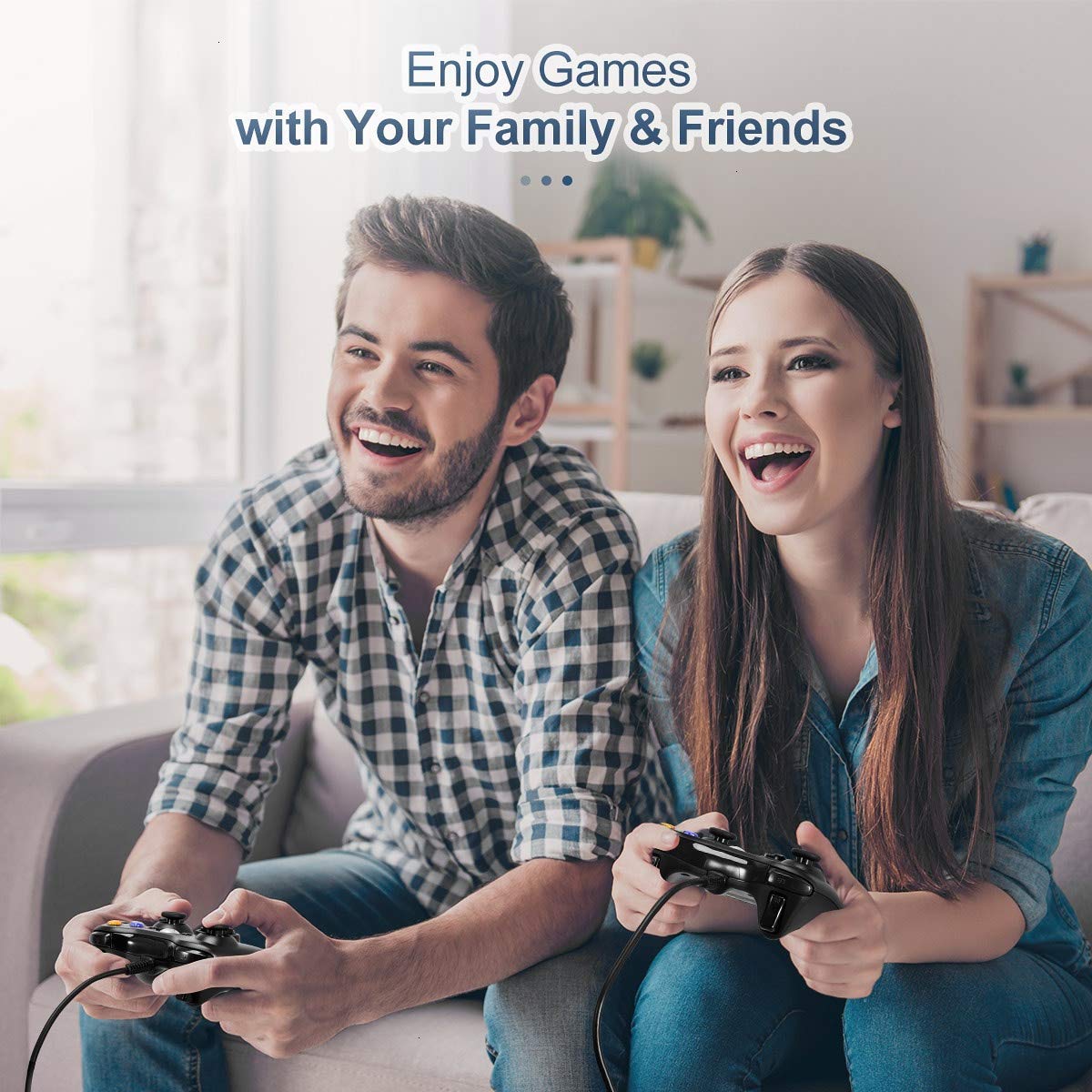 VOYEE Wired Controller for Microsoft Xbox 360 & Slim/PC Windows 10 8 7 | Upgraded (Black) (Renewed)