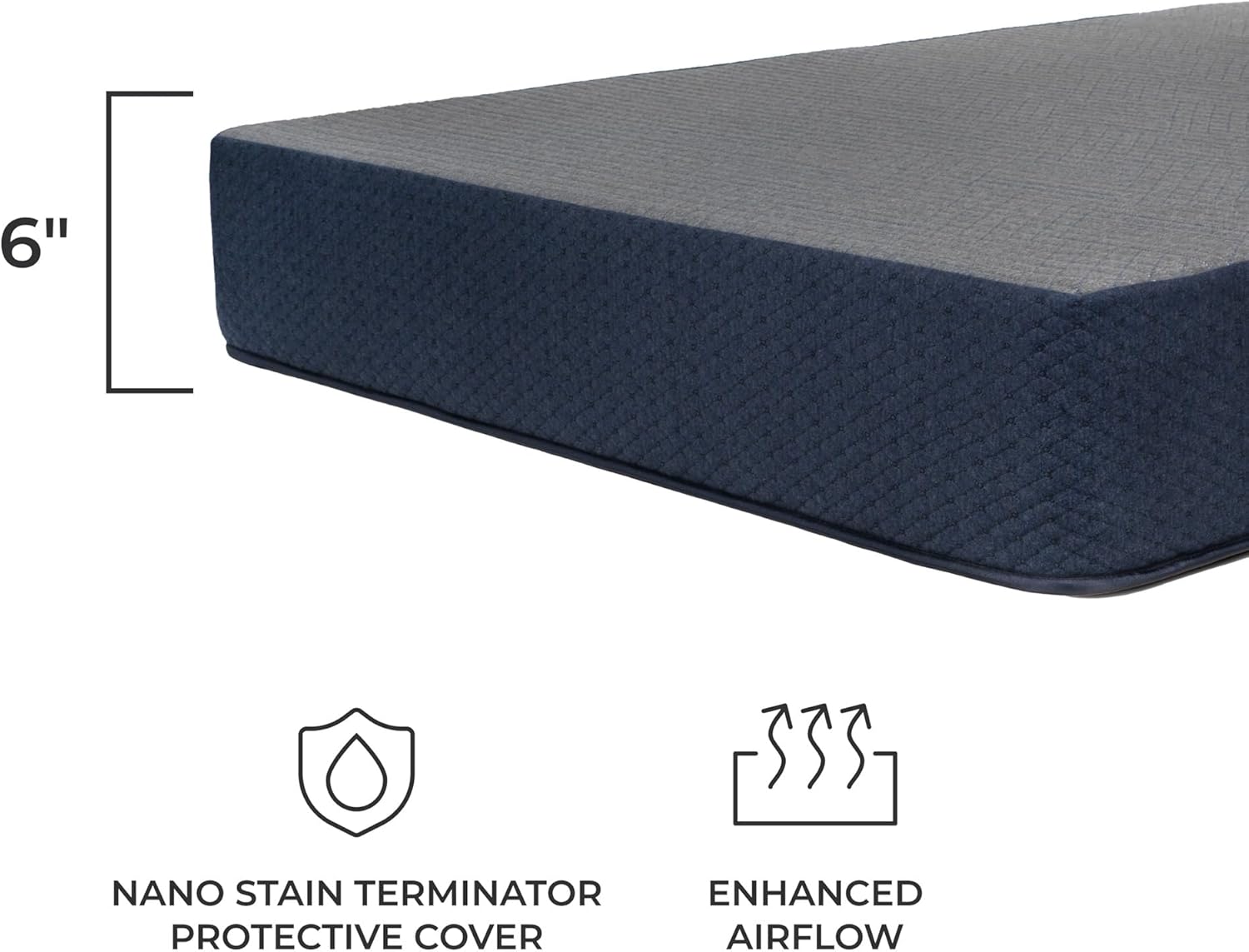 DREAMFOAM Bedding Chill 6" Gel Memory Foam Mattress |King|Made in Arizona
