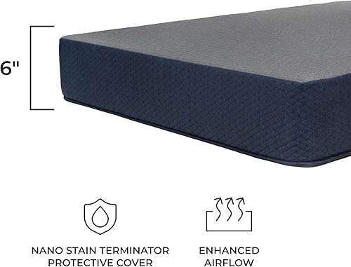 Miniatura 5 de DREAMFOAM Bedding Chill 6" Gel Memory Foam Mattress, Short Queen