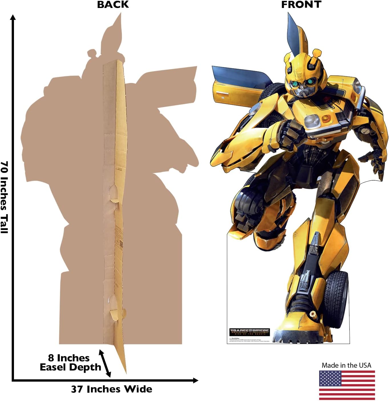 Cardboard People Bumblebee Life Size Cardboard Cutout Standup - Transformers: Rise of The Beasts (2023 Film)