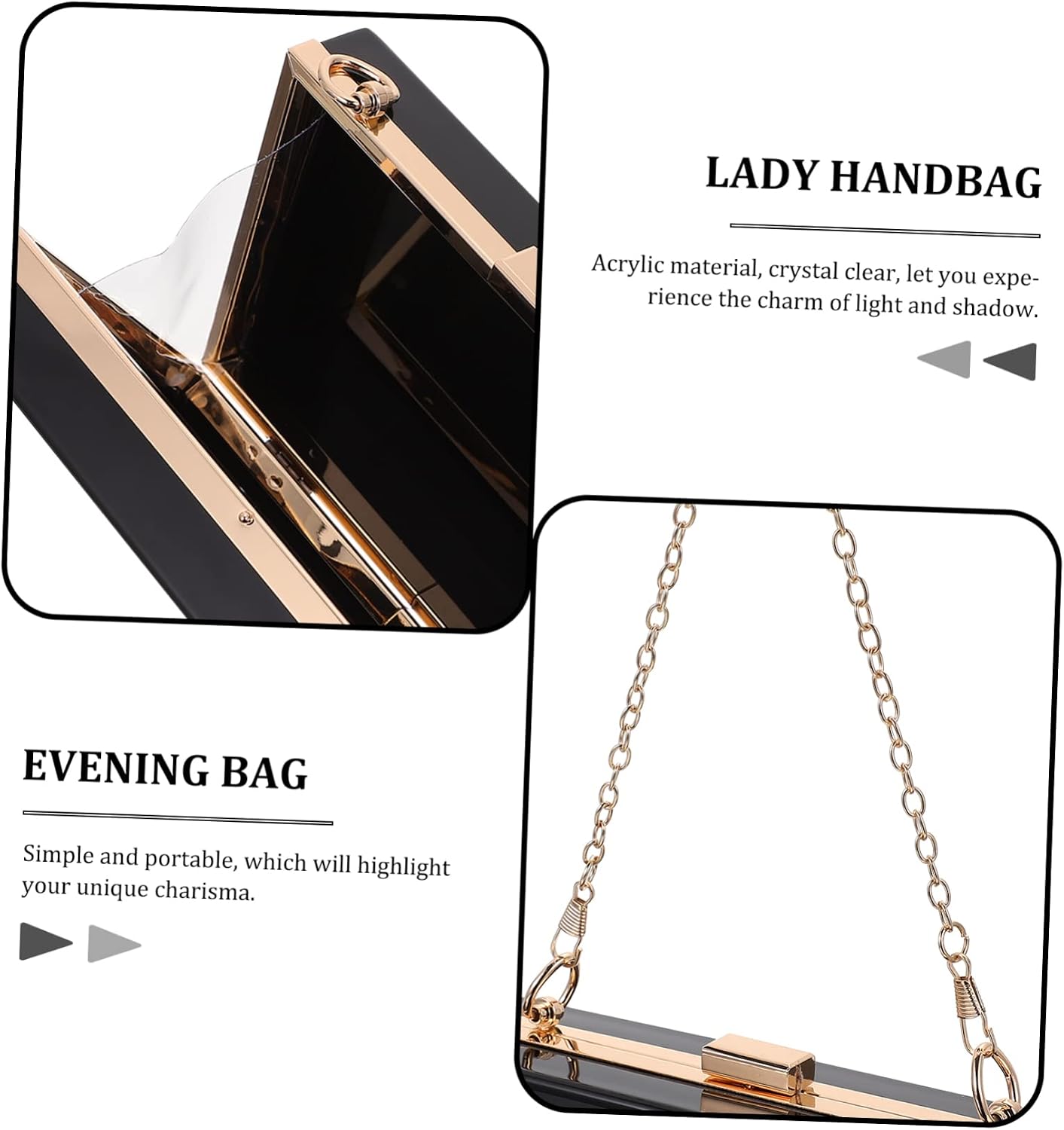 GALPADA Candy Box Bag Evening Bag for Lady Phone Cosmetics Portable Banquet Accessory image 4