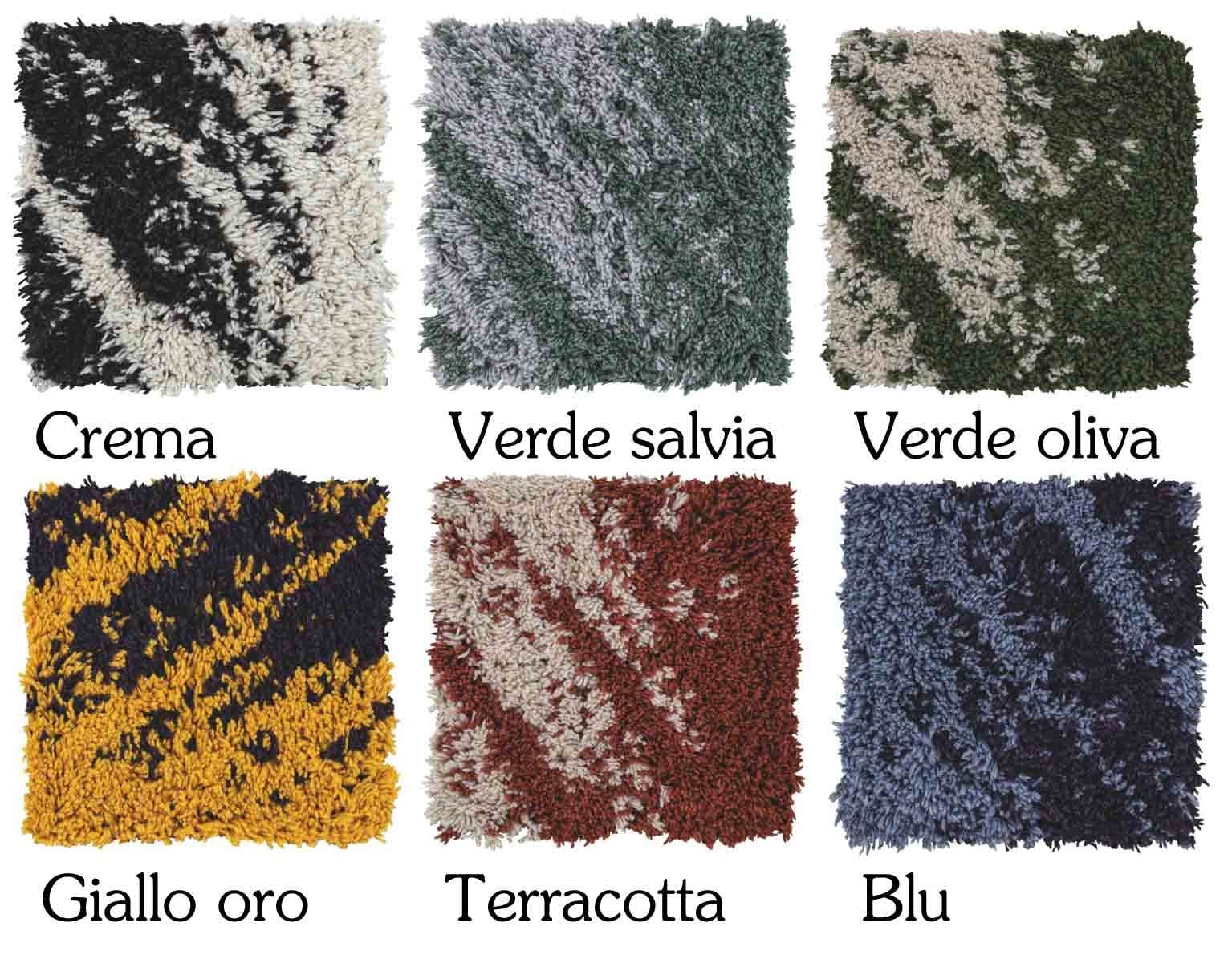 Casatessile Alfombra de baño Antideslizante Plume Alfombra de baño de algodón Lavable con Plumas - Verde Salvia