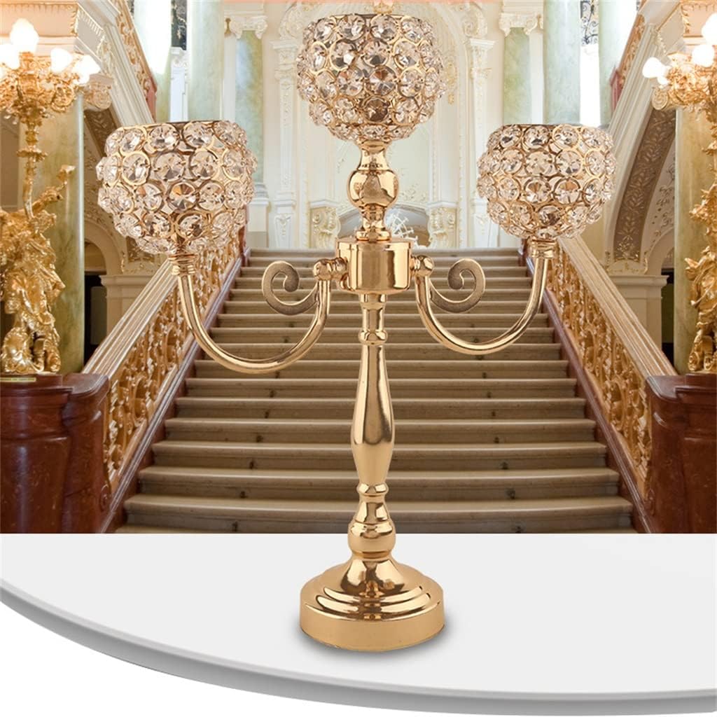 European Three-Headed Candlestick Wedding Decoration Ornaments Vintage Crystal Candle Table Candlelight Dinner