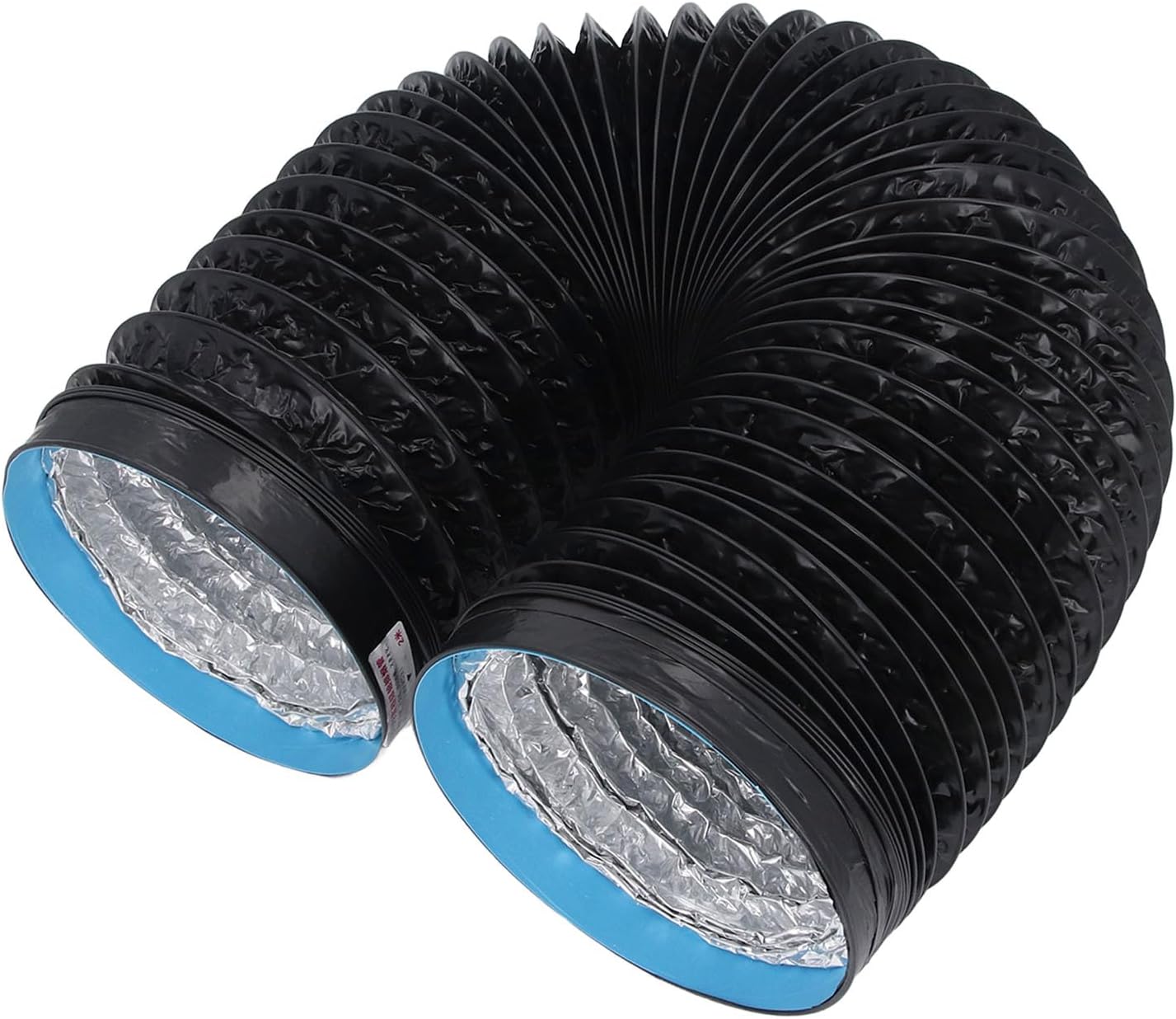 7in Dryer Vent Exhaust Duct Hose, Thickened PVC Aluminum Foil Flexible Insulated Air Ducting for Kitchens Greenhouses, HVAC System, Bathroom, 6.56ft