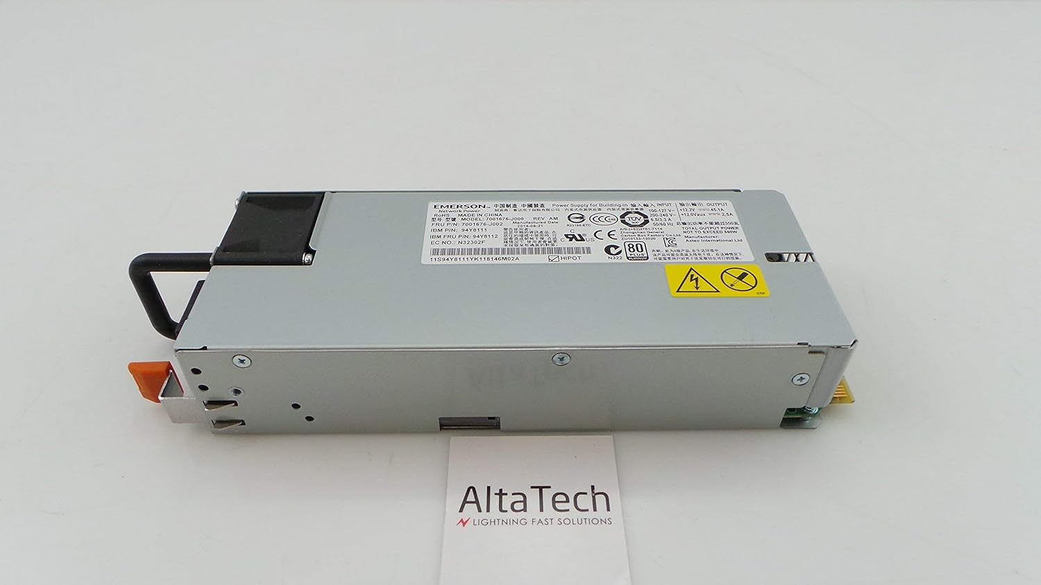 IBM X3550 M4 550W Hot Swap Power Supply rear view konektörlü