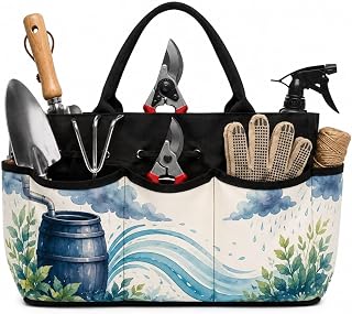 Rain Barrel Weather Garden Tool Bag Organizer for Herb Garden
