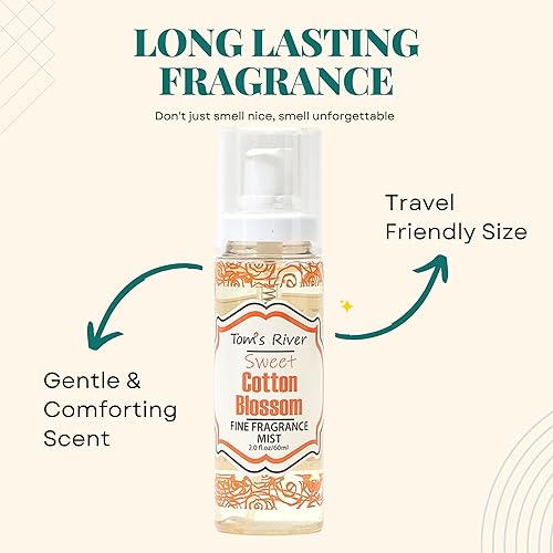 Miniatura 3 de Infinix Set de fragancia fina – Polvo fresco para bebé y flor de algodón – 2 fl oz/2.0 fl oz (paquete de 2) – Spray corporal de larga duración para