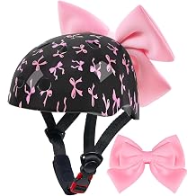 Helmet for Kids 3-8-14, Kids Bike Helmet with DIY Bow, Adjustable Toddler Youth Girls Helmets for Skating Bicycle Scooter Skateboard