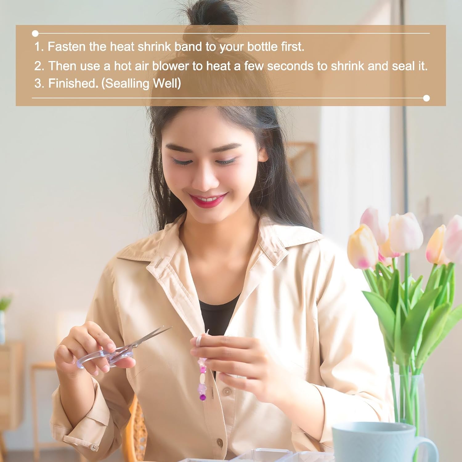 PATIKIL 10mm Acrylic Cube Faceted Beads, 200 Pcs Square Diamond Beads Loose Spacer Beads for Jewelry Making Bracelet Necklace Earrings Wind Chimes Craft, Blue - Image 6