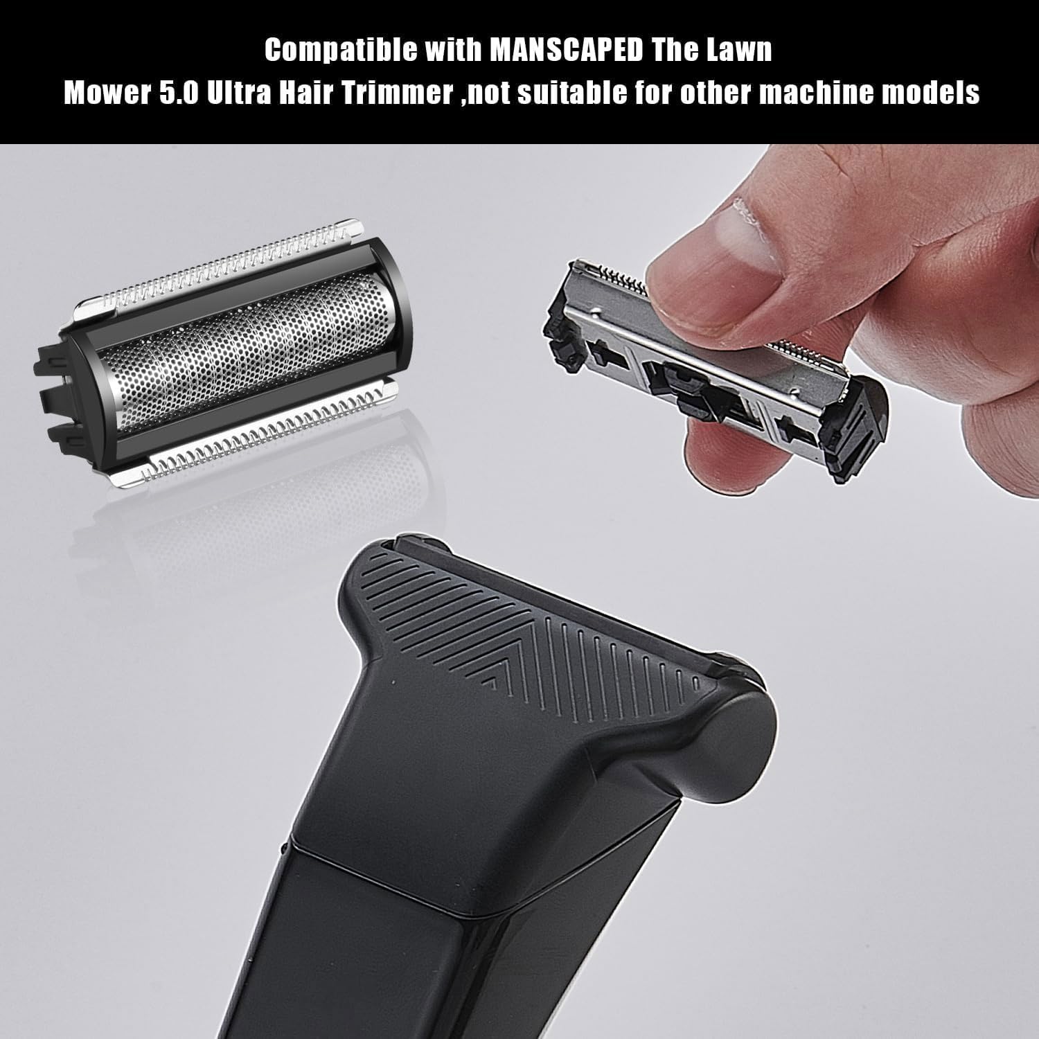 Replacement Foil Blade Compatible with MANSCAPED The Lawn Mower 5.0 Ultra Hair Trimmer,Stainless Steel Groin Hair Foil Shaver Head for Close Body Hair Grooming,3 Packs