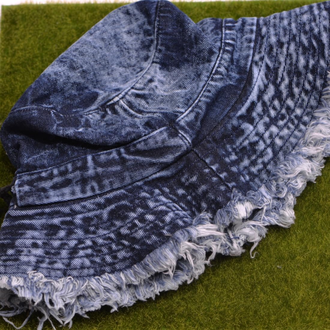 Cotton Denim Distressed Bucket Hat, Sun Hat, Hat for Men and Women - Image 4