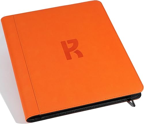 Carpeta Toploader con capacidad para 288 cargadores superiores, álbum de 9 bolsillos con cremallera superior con mangas, carpeta de colección para