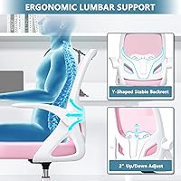 Vista 3 de Silla de Dibujo Alta con Anillo Reposapiés para el Hogar y el Trabajo, Silla Ergonómica de Escritorio de Oficina para el Hogar con Brazos Abatibles
