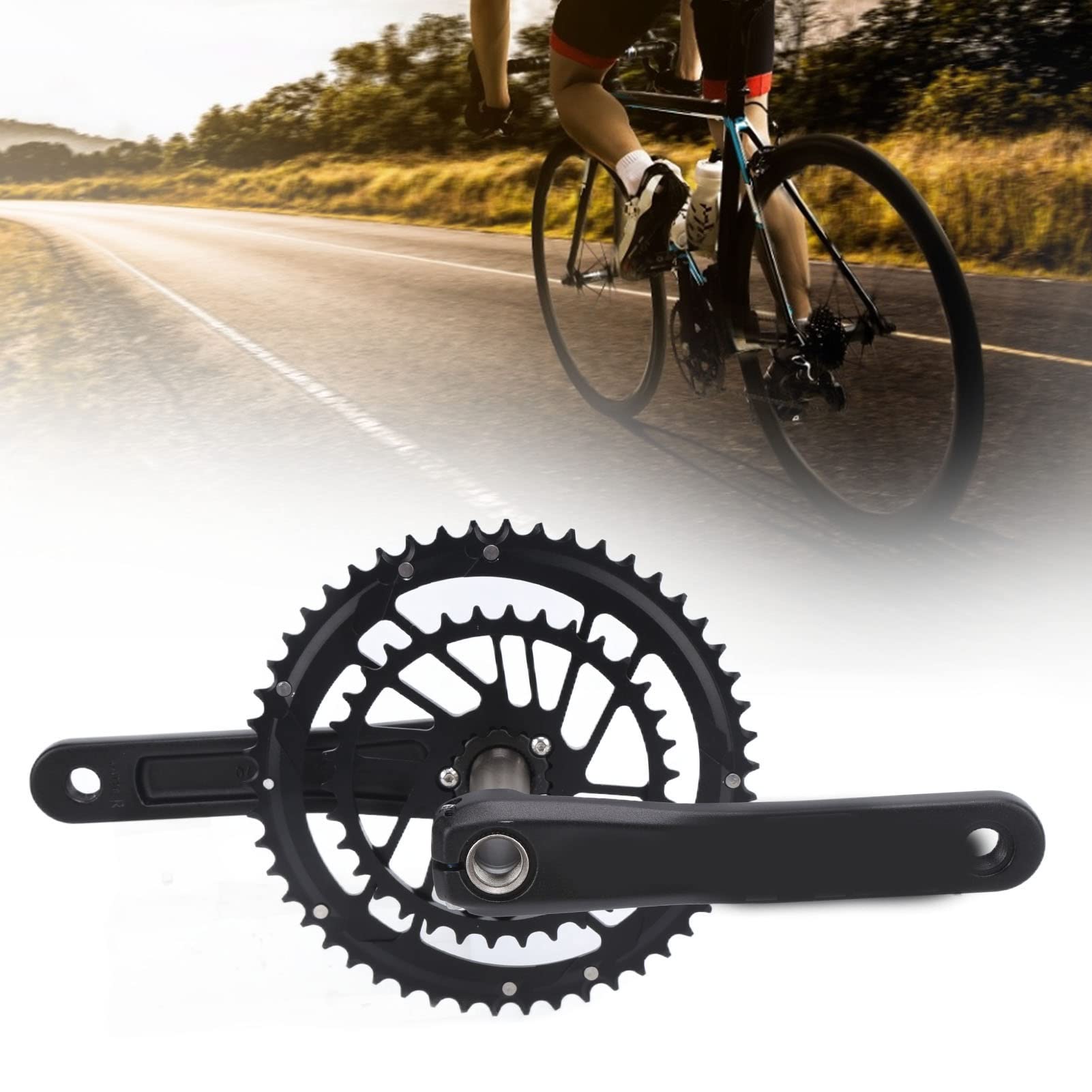 Zębatka Mechanizm korbowy Zintegrowana osłona tarczy rowerowej Płynna praca roweru szosowego (50/34T (łącznie z suportem))