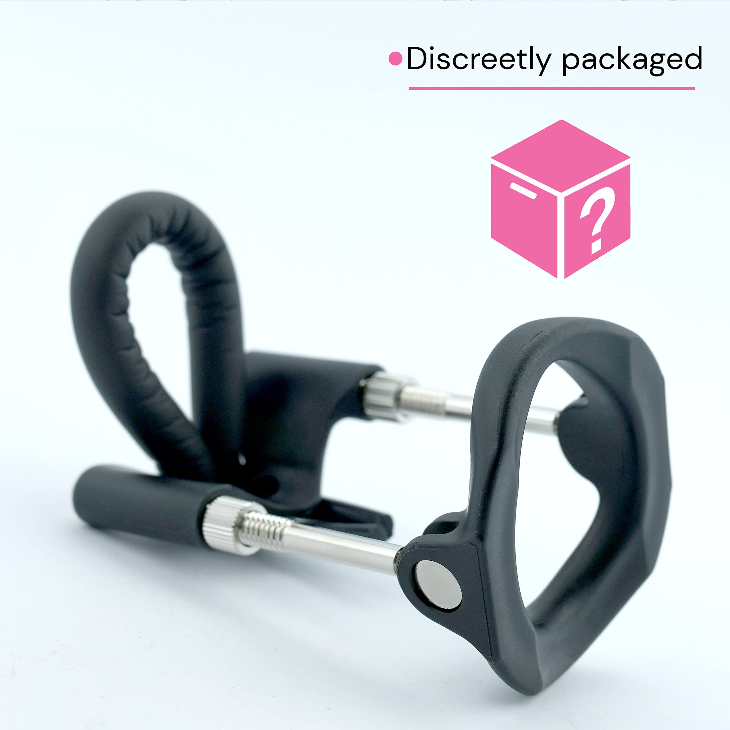 Extensor Profesional de Pene para Hombres – Estirador de Pene Ajustable con Sistema de Tracción – Diseño Ergonómico, Sujeción Segura, Ayuda Mecánica para la Erección, Negro P07