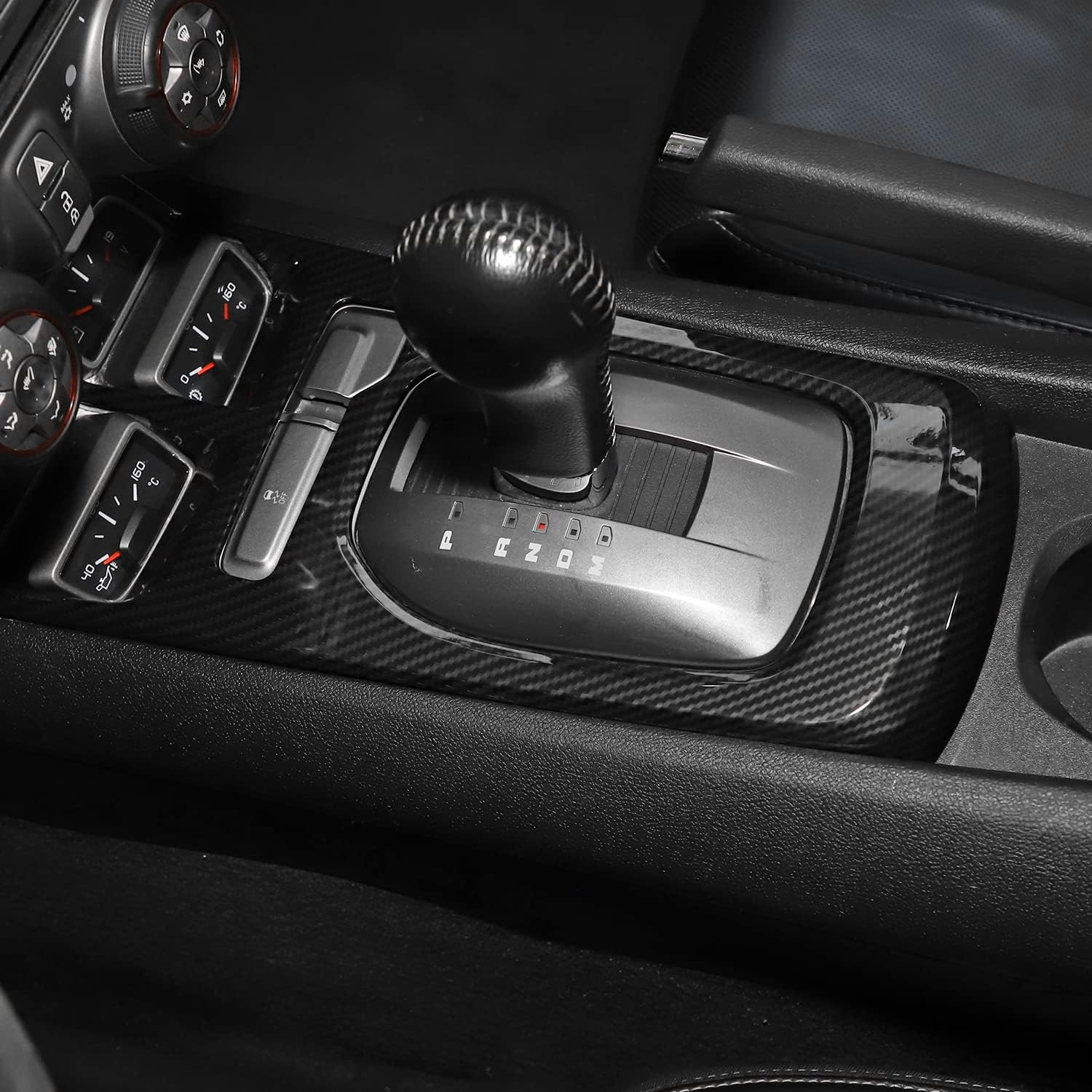 RT-TCZ Carbon Fiber Gear Shift Panel Frame Cover Interior Trim Sticker Accessories for Chevrolet Camaro 2010-2015