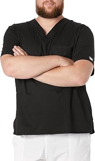 Cherokee Scrubs for Men Tuckable V-Neck Nursing Scrub Top with Chest Pocket, Side Vents & 2-Way Stretch Fabric - 4743
