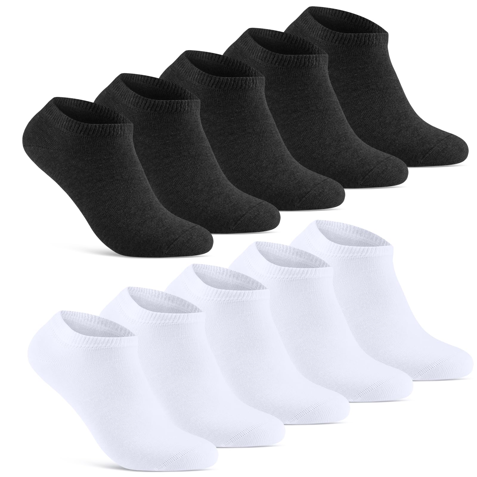 10 Paar Sneaker Socken Herren Damen kurze Sneakersocken aus Baumwolle