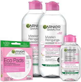 Garnier SkinActive Facial Cleansing Set with Micellar Water, Mini Micellar Water an…