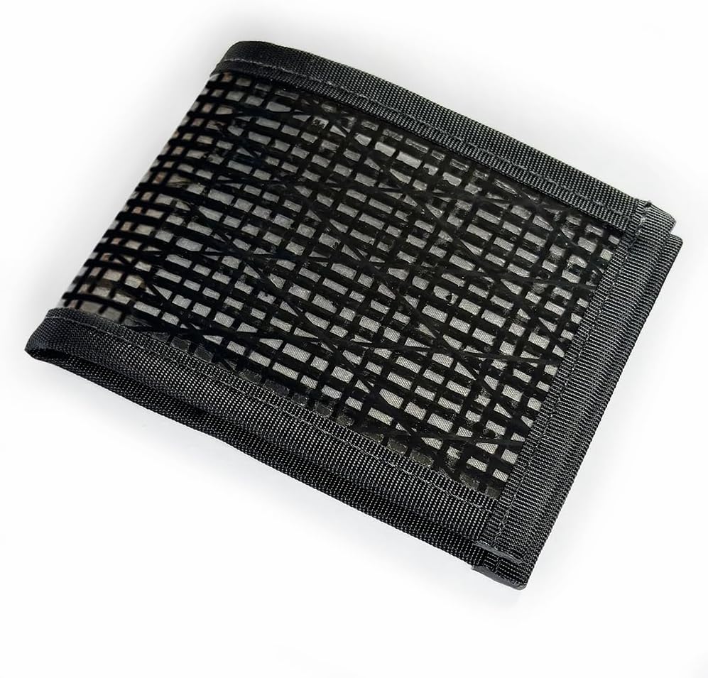Flowfold Vanguard Recycled Sailcloth Bifold Wallet | Slim and Durable with Cash pocket, Two Hidden Card Pockets and Two ID Windows | Holds 10-12 Cards | Minimalist Wallet Made in USA | Black Sailcloth