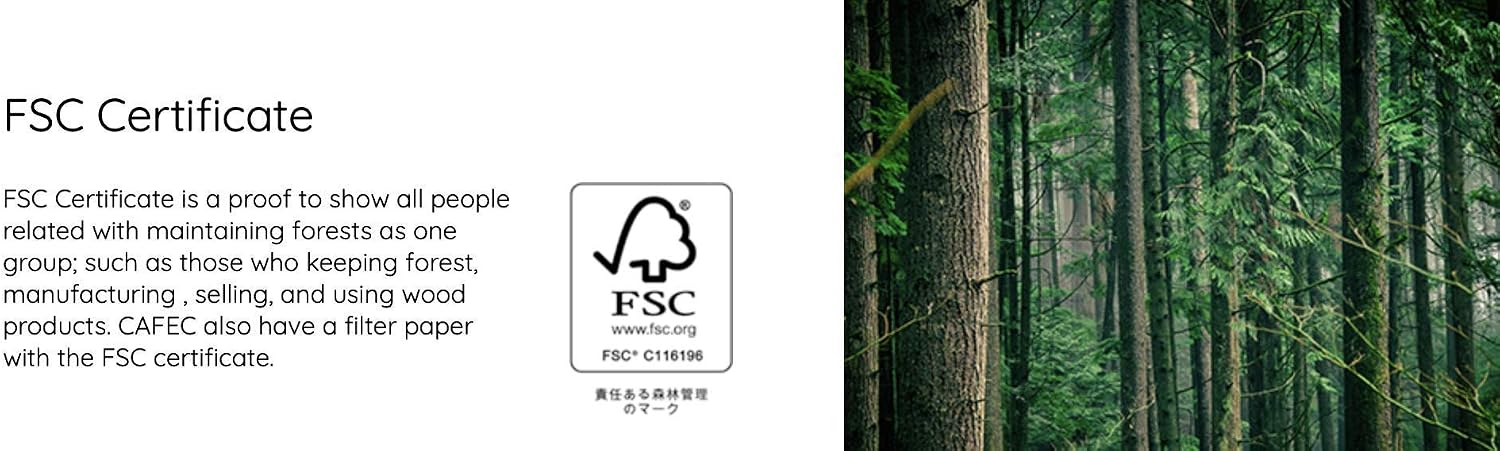 CAFEC SFP (Support Forest Paper) Filter Paper | Made in Japan | Cone-shaped V60 02 Style Universal 1 to 4 Cup | 100 sheets (CUP 4) SFP4-100W image 5
