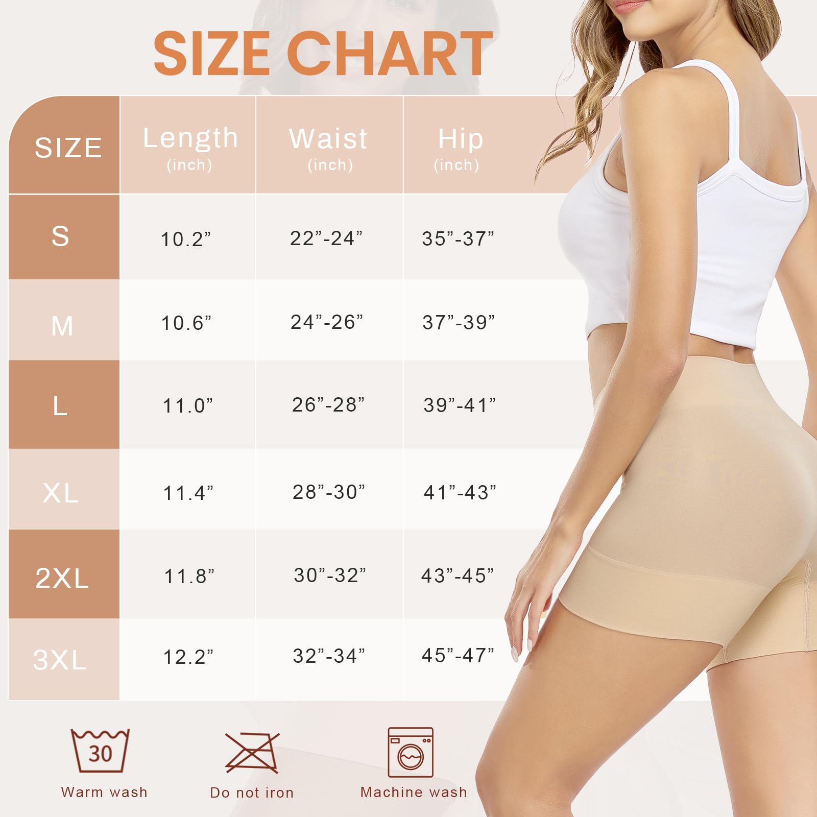 BESTENA Paquete de 3 pantalones cortos para debajo del vestido, pantalones cortos antirozaduras, pantalones cortos para mujer