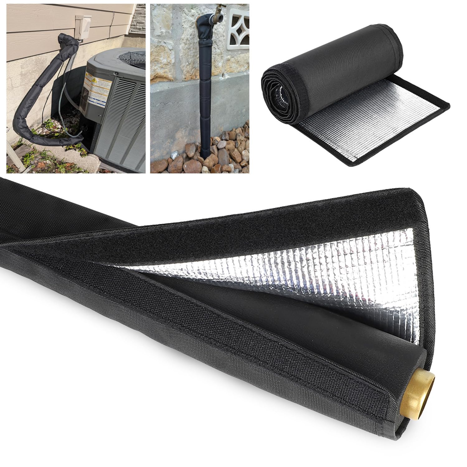 3 Layers HVAC Copper Pipe Insulation Cover